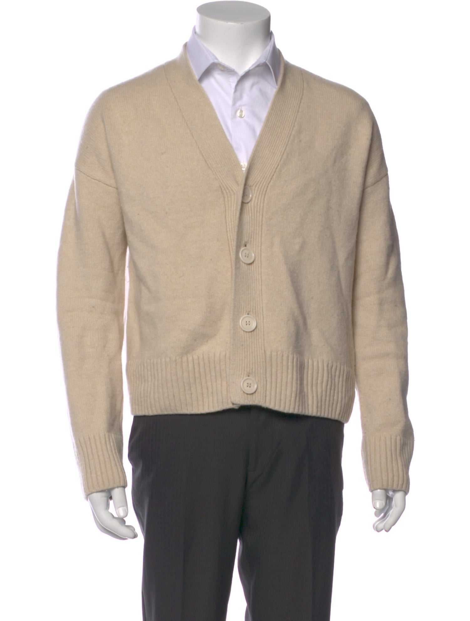 AMI Merino Wool V-Neck Cardigan