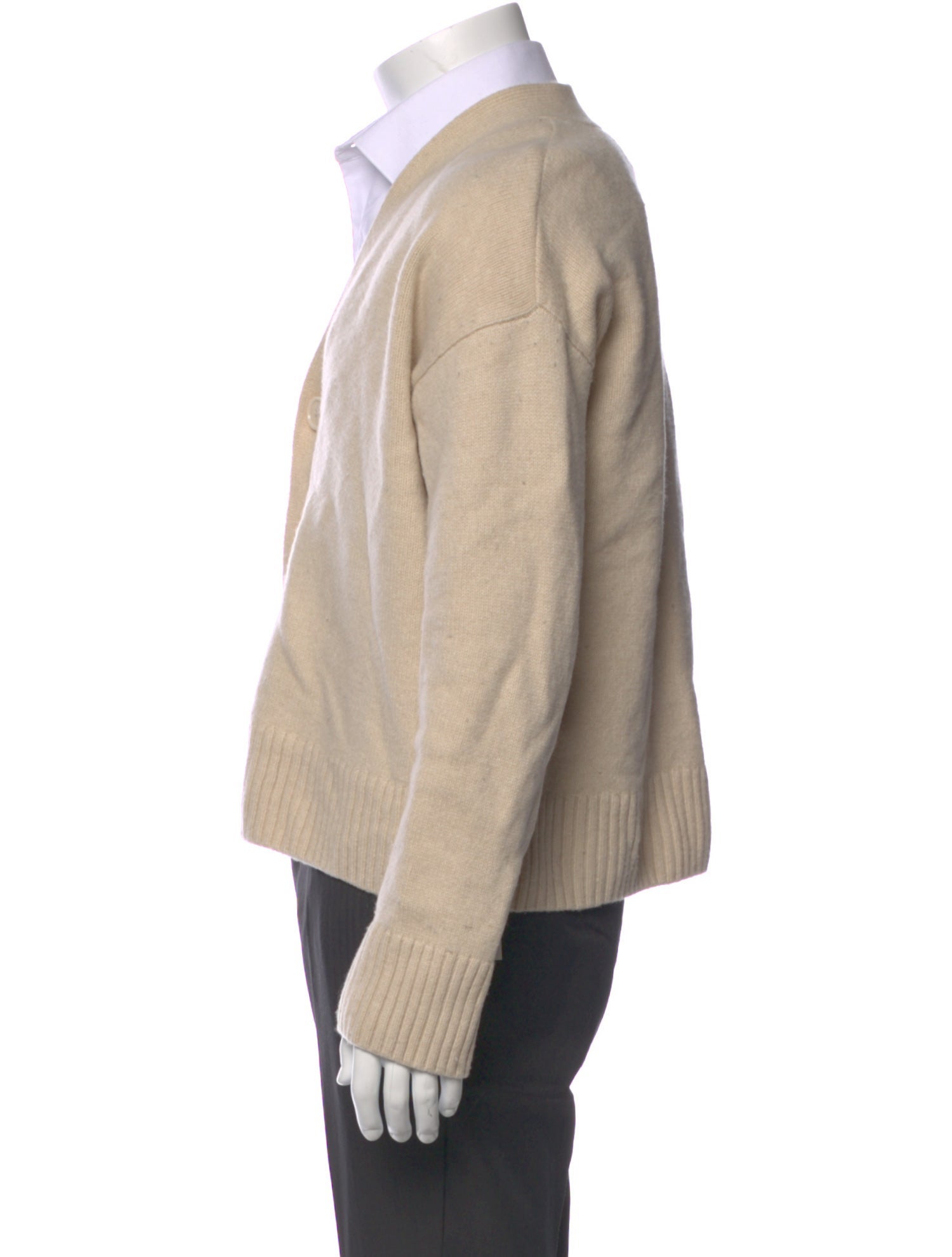 AMI Merino Wool V-Neck Cardigan