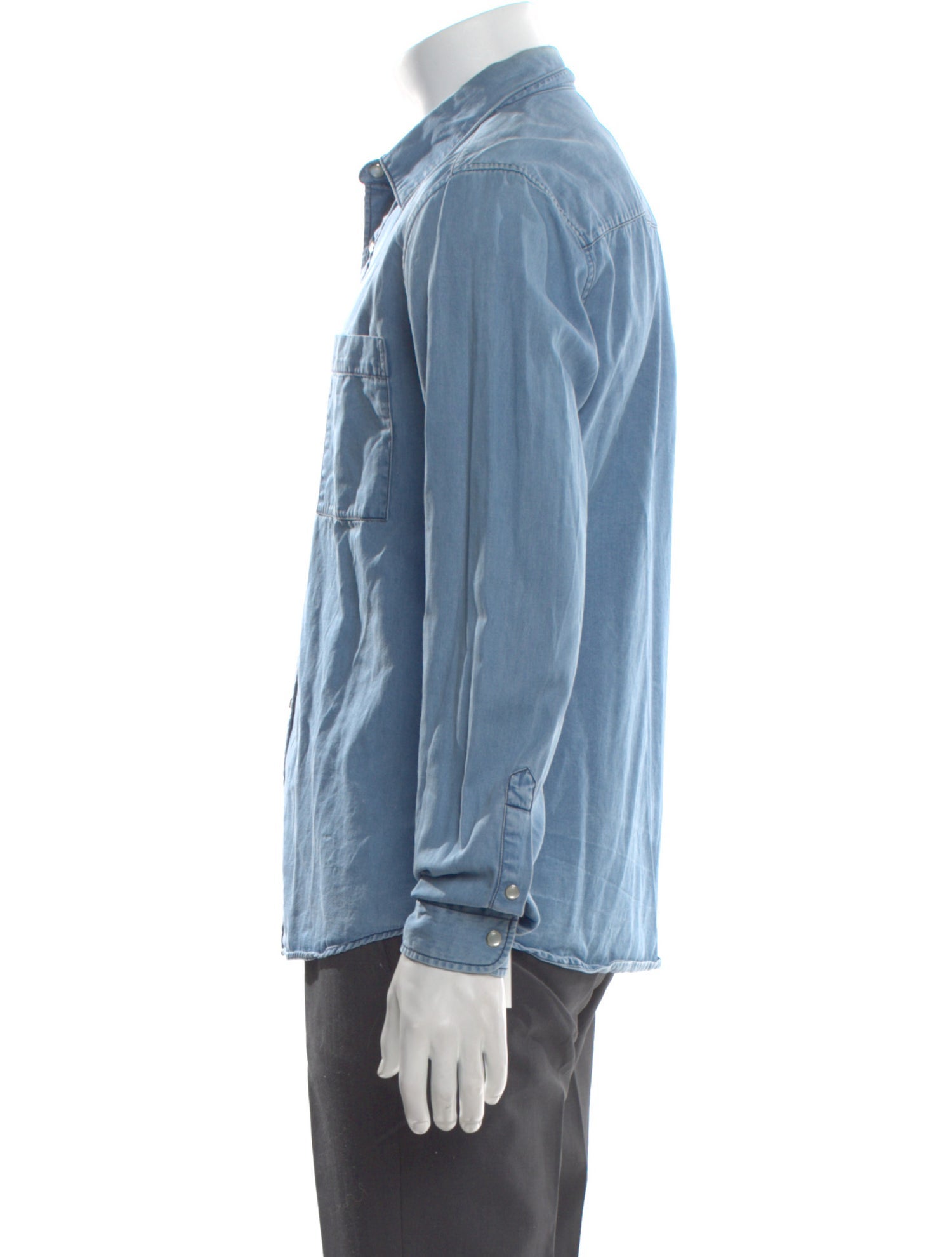 AMI Alexandre Mattiussi Long Sleeve Denim Shirt