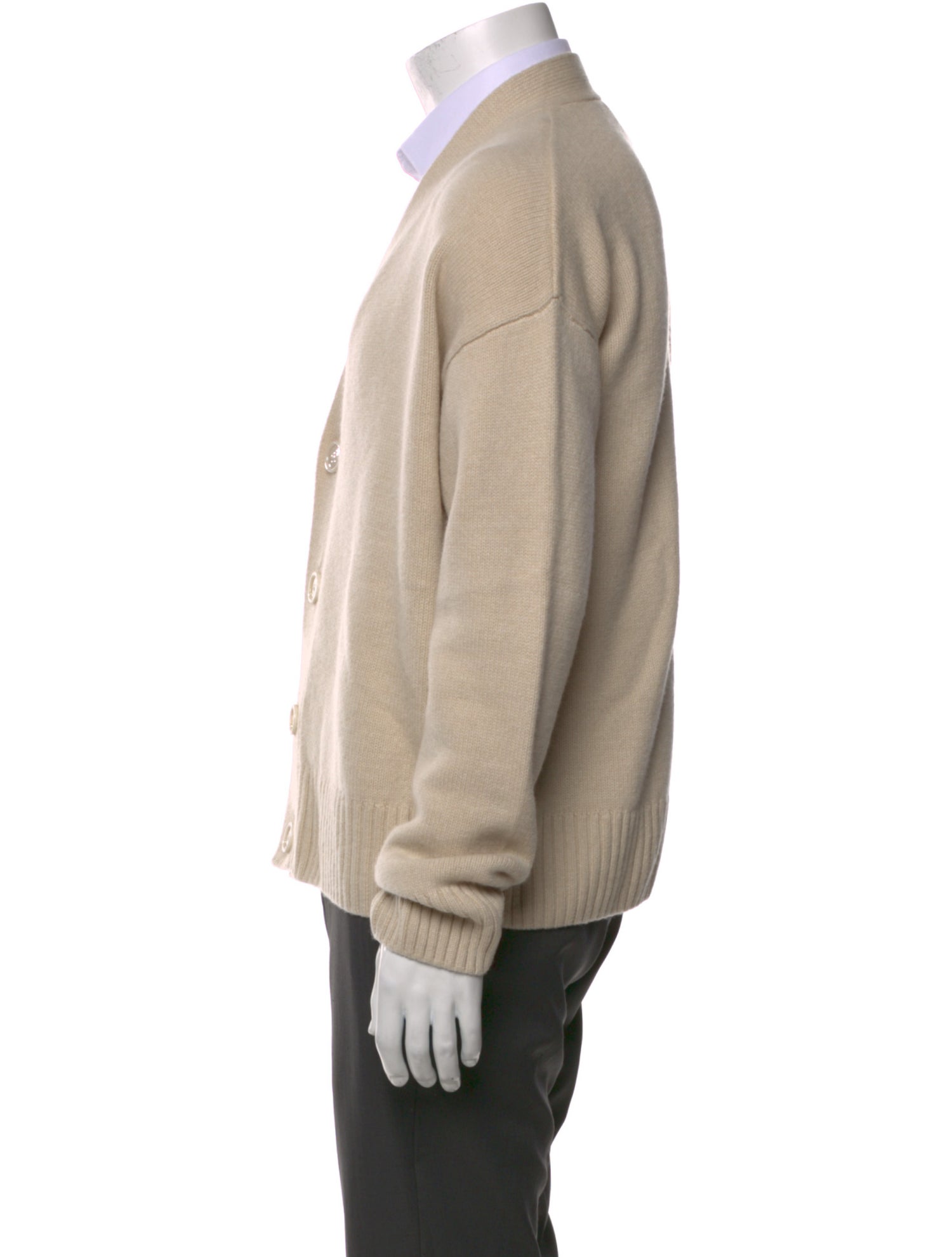 AMI Merino Wool V-Neck Cardigan