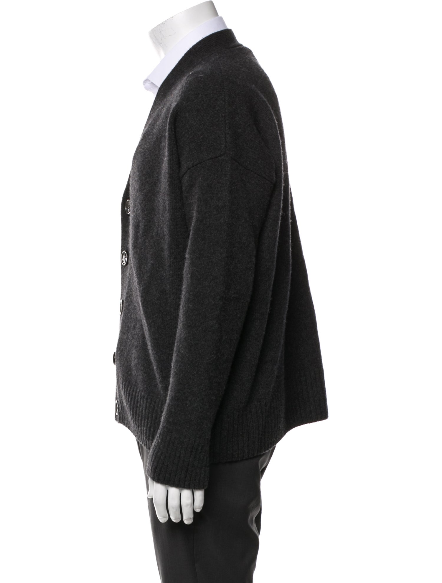 AMI Merino Wool V-Neck Cardigan
