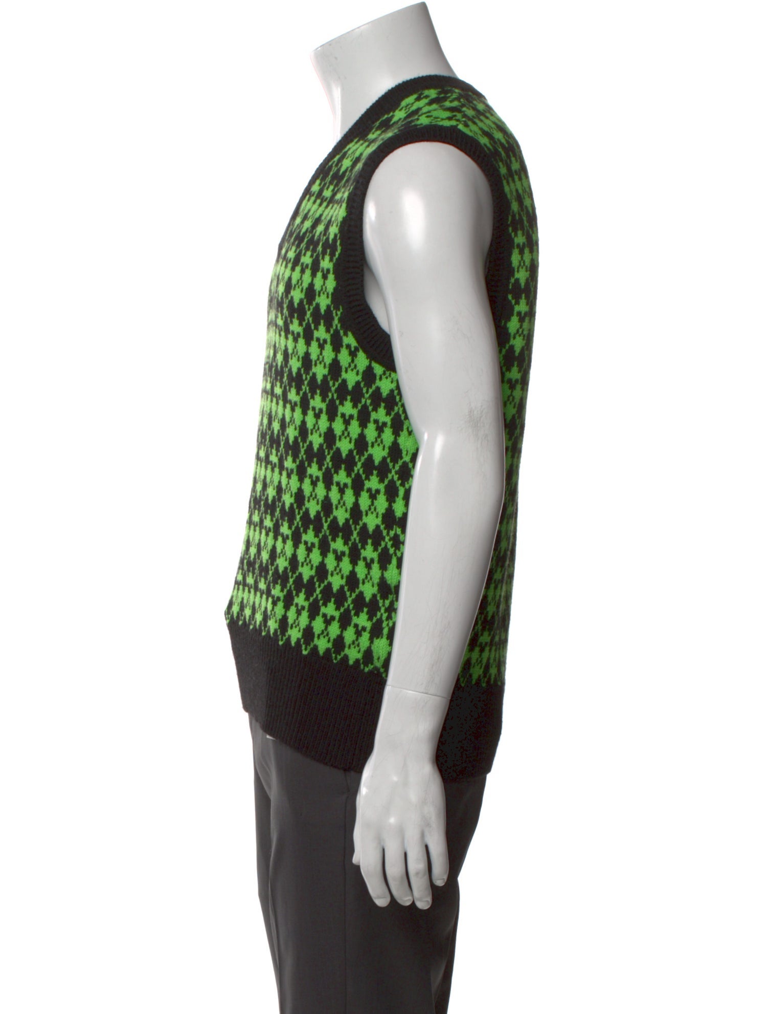 AMI Printed V-Neck Sweater Vest