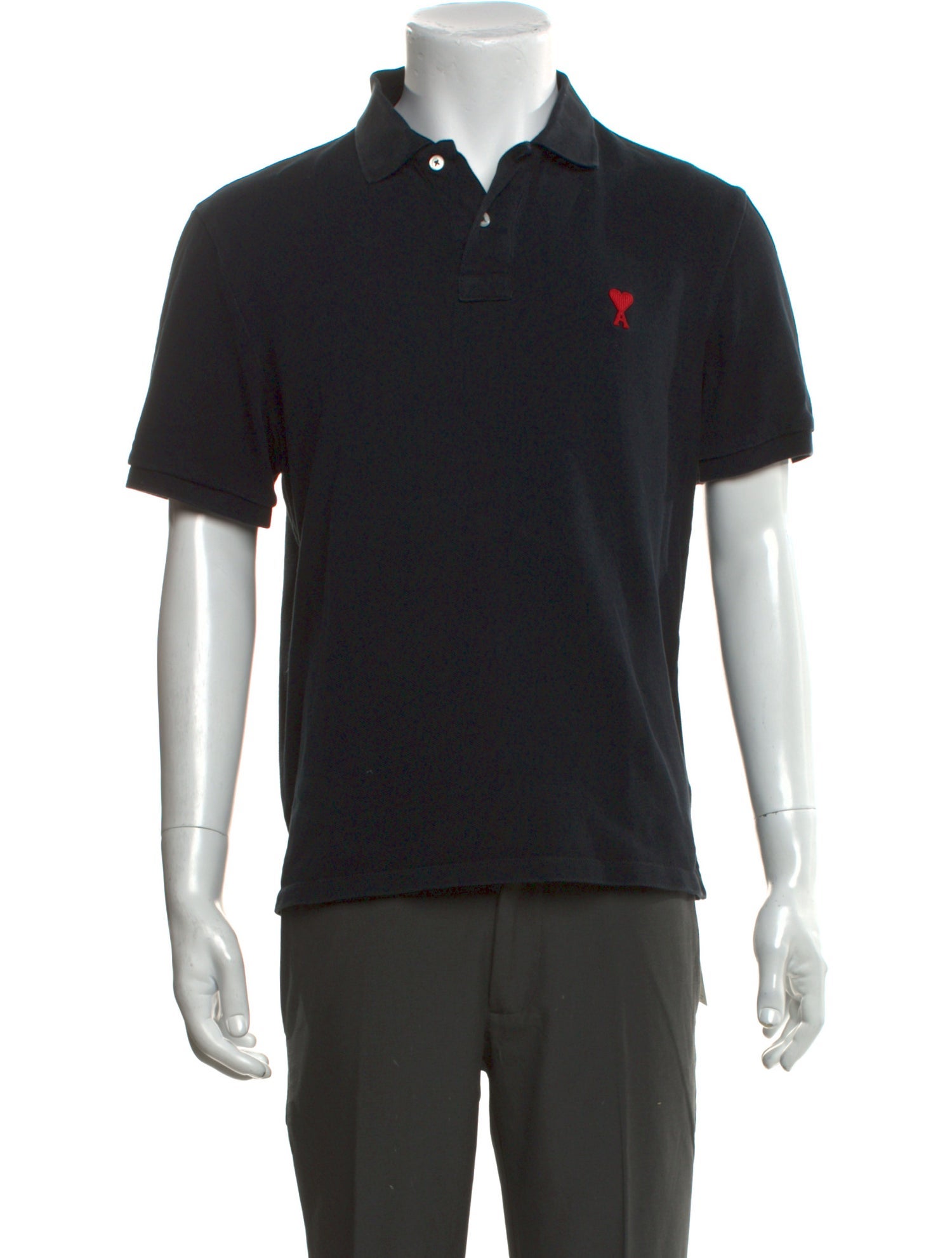 AMI Crew Neck Short Sleeve Polo Shirt