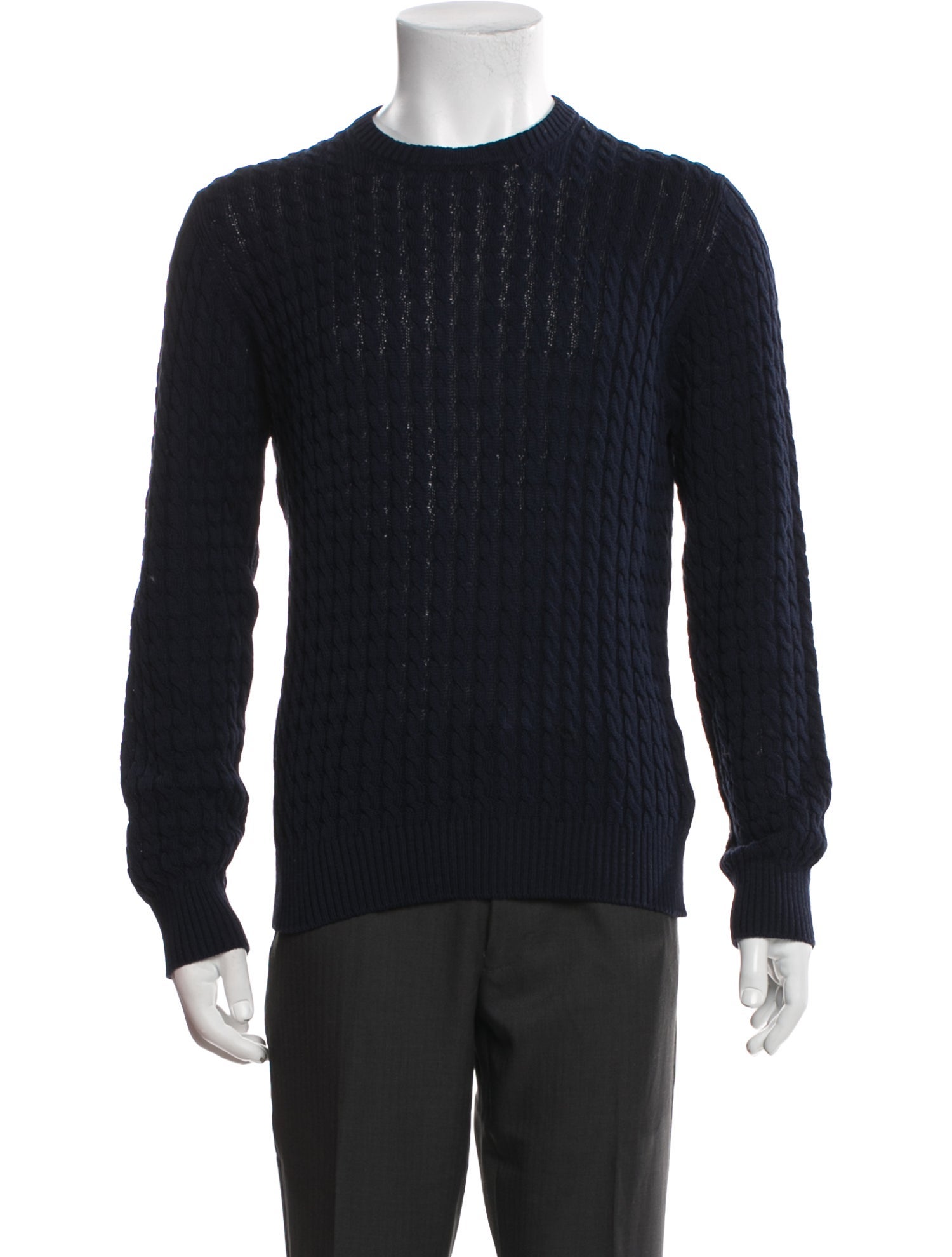 AMI Patterned Crew Neck Pullover