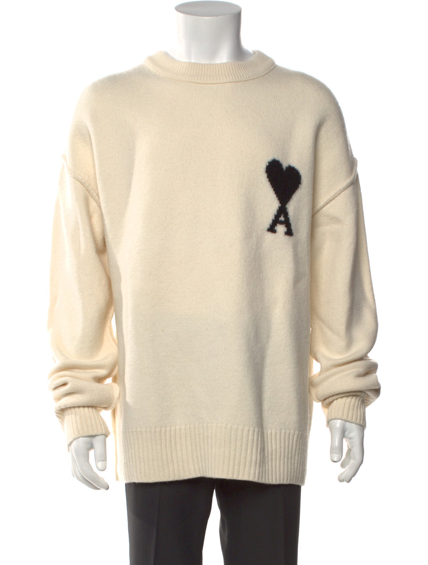 AMI Alexandre Mattiussi Virgin Wool Graphic Print Pullover