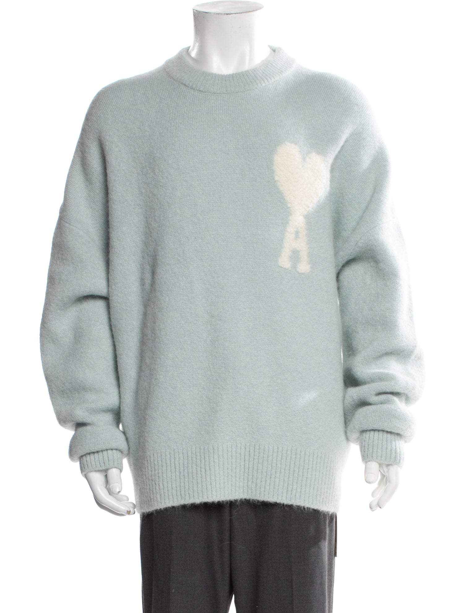 AMI Alpaca Graphic Print Pullover