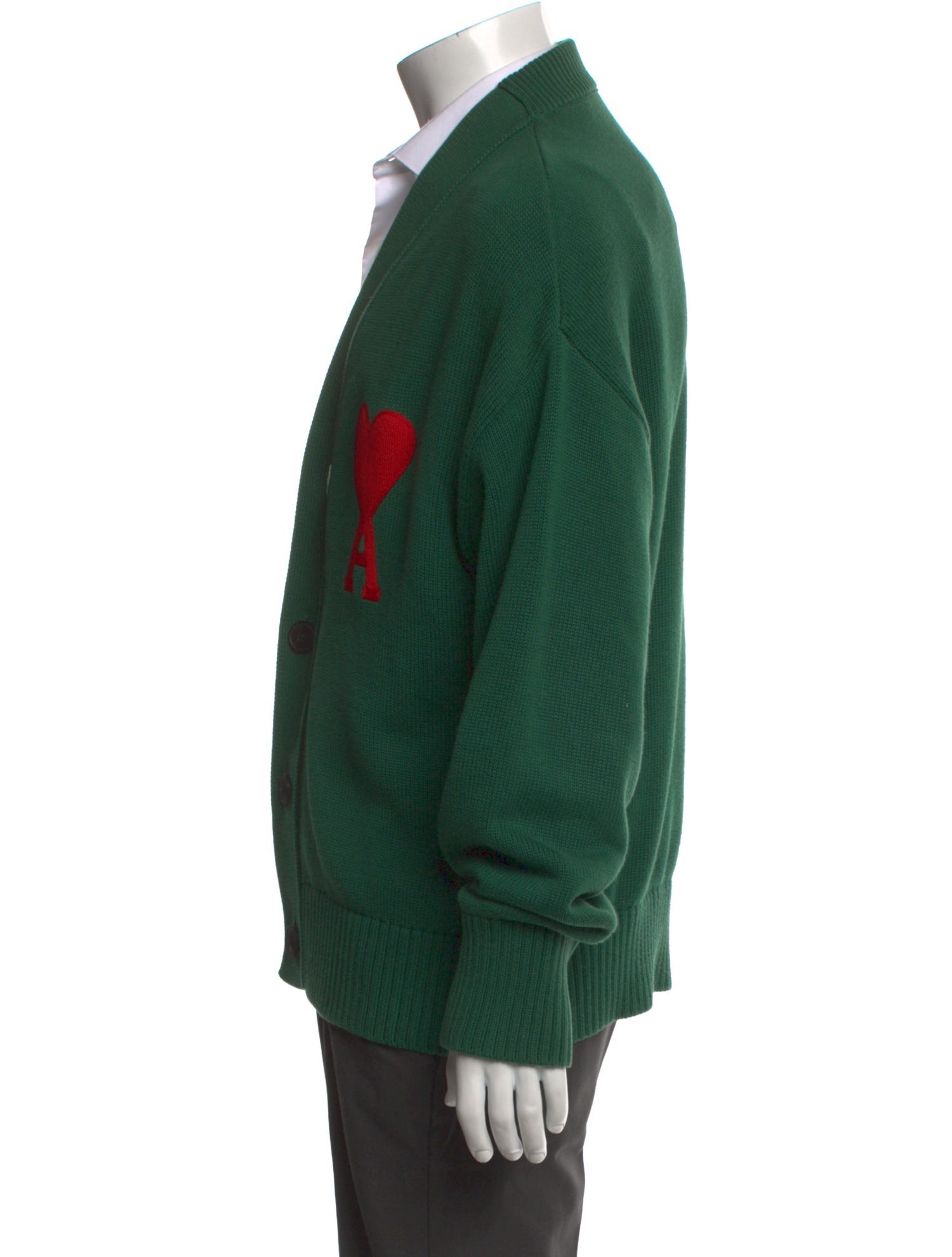 AMI Open Front Long Sleeve Cardigan