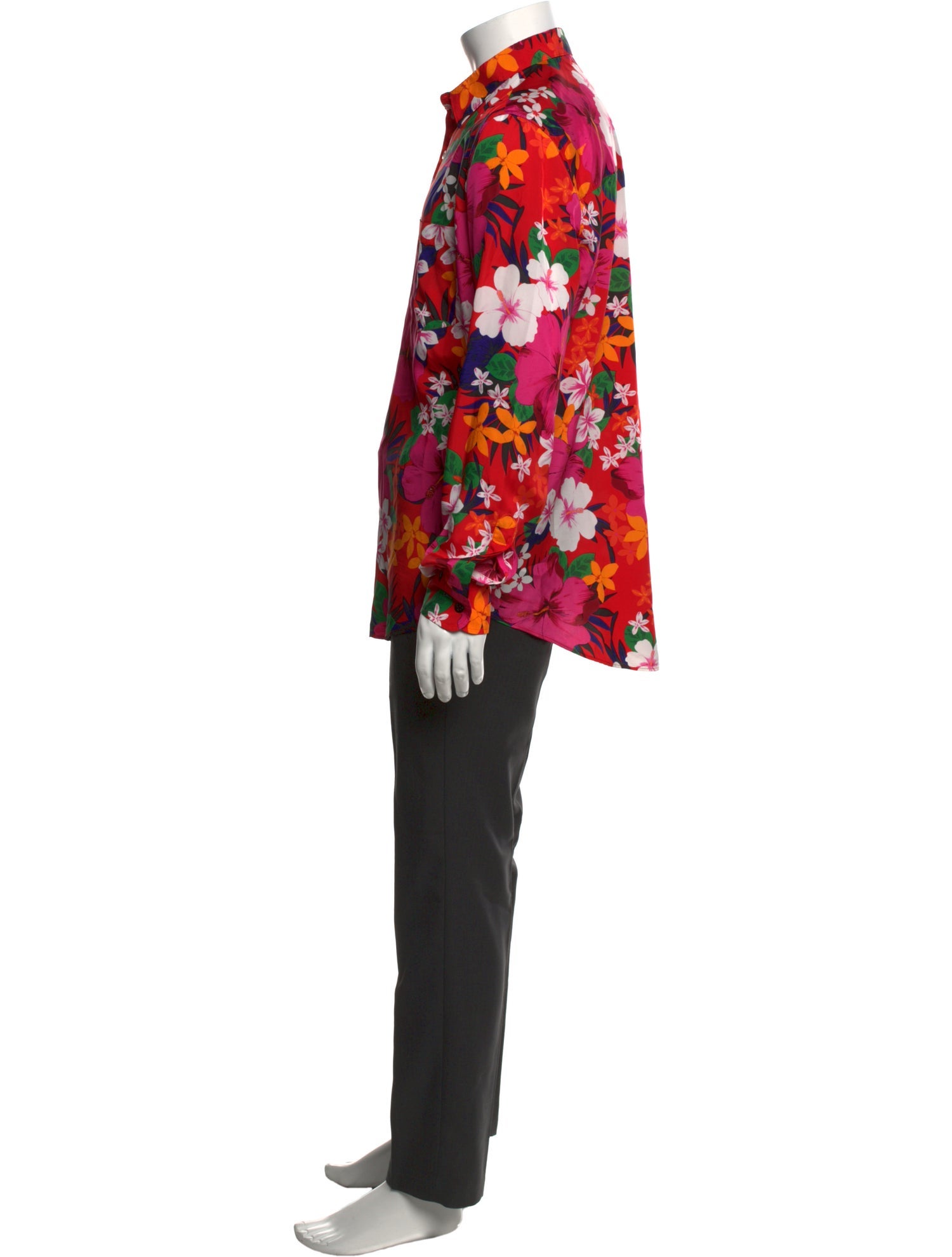 AMI Floral Print Long Sleeve Shirt