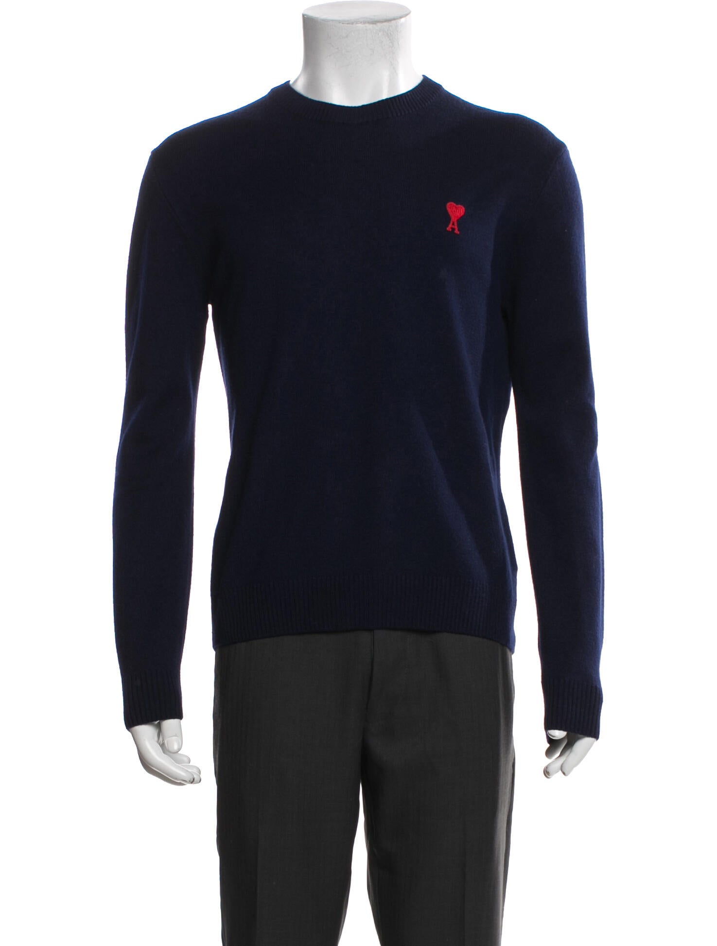 AMI Merino Wool Crew Neck Pullover