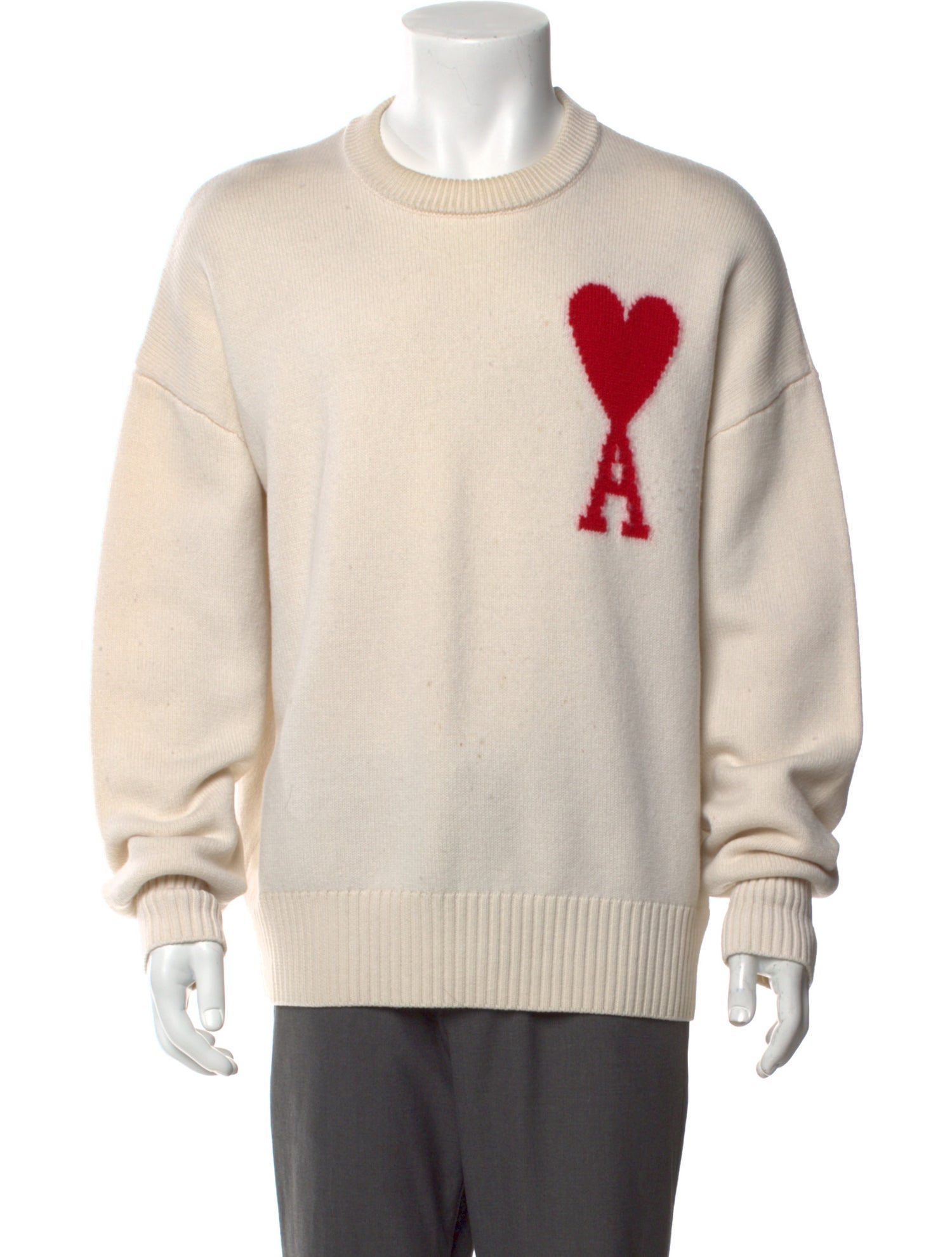 AMI Virgin Wool Graphic Print Pullover