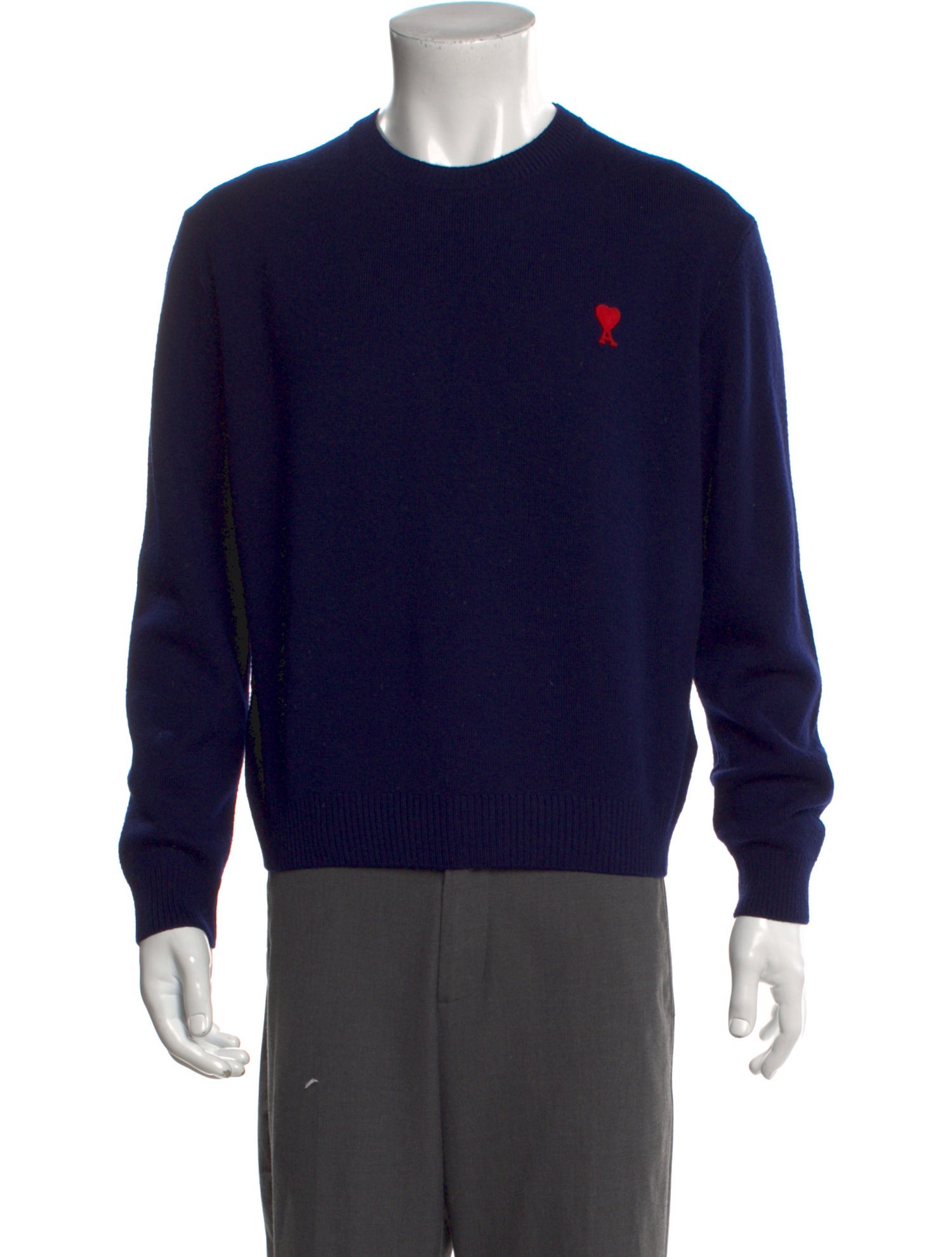 AMI Merino Wool Crew Neck Pullover