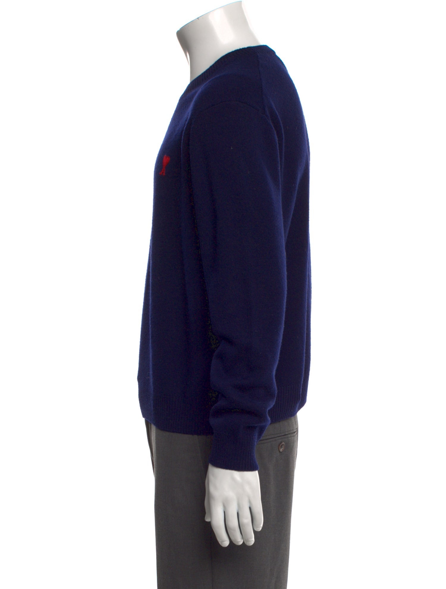 AMI Merino Wool Crew Neck Pullover