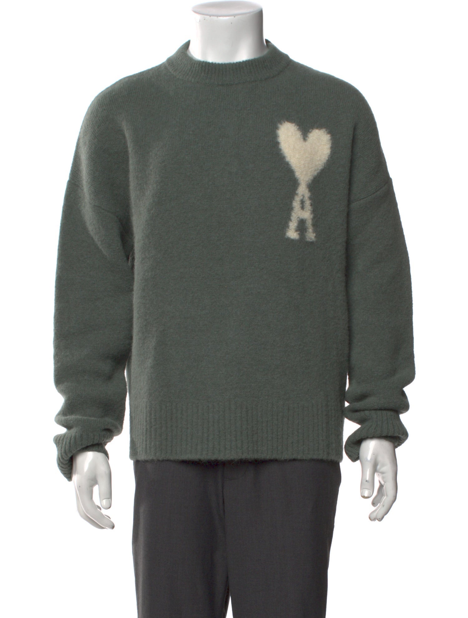 AMI Alpaca Graphic Print Pullover