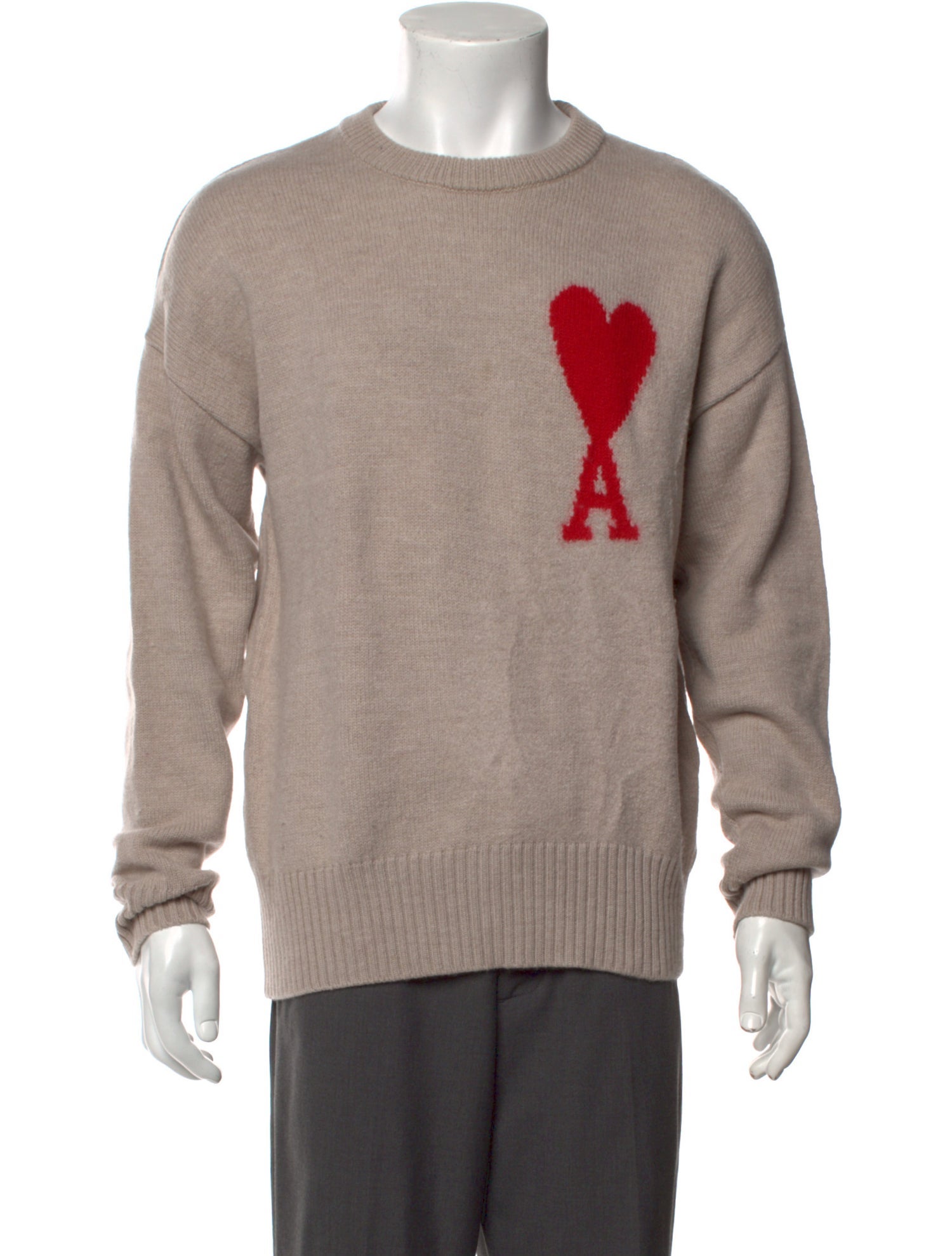 AMI Virgin Wool Graphic Print Pullover