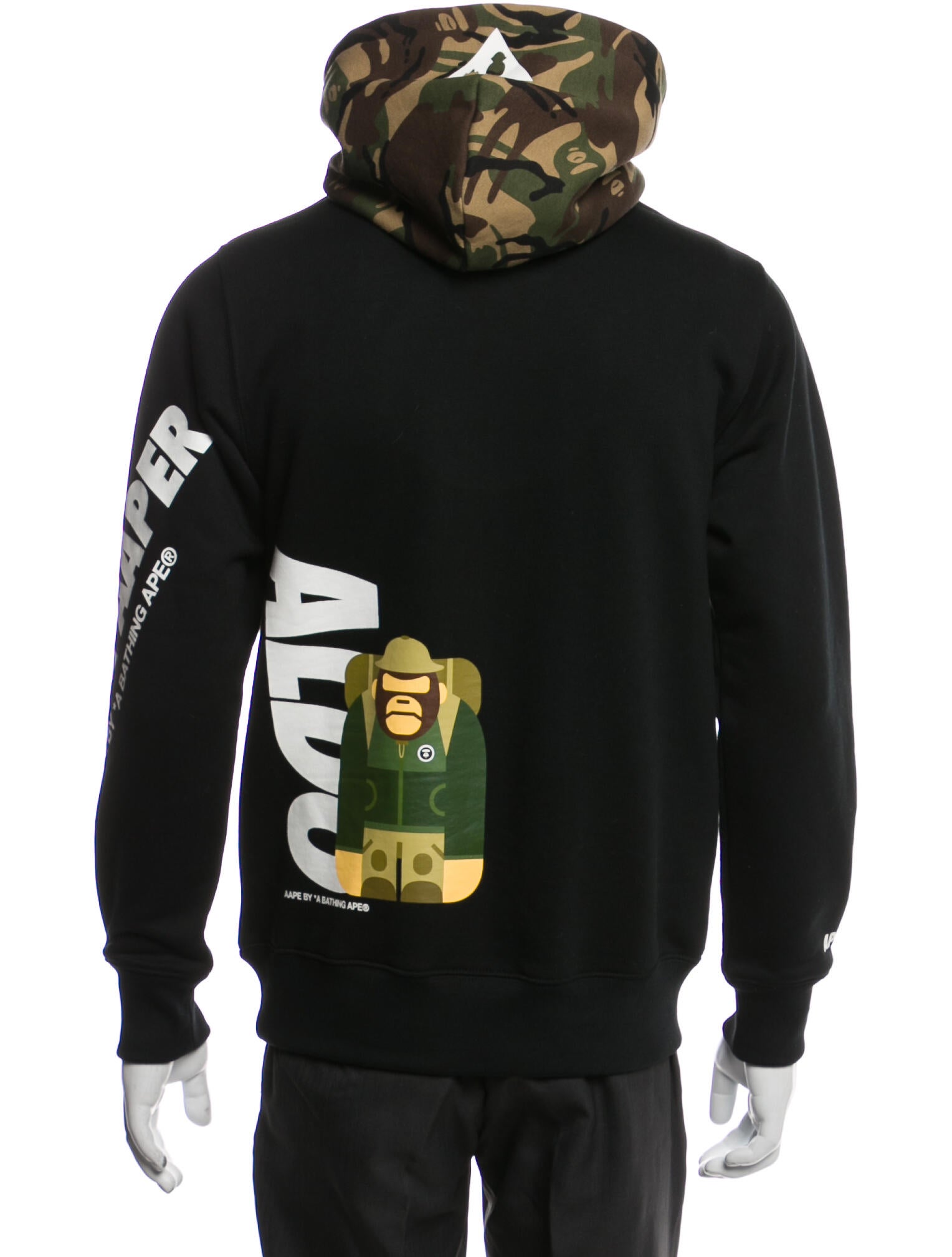 Aape by A Bathing Ape I am Aldo Graphic Print Hoodie - Black