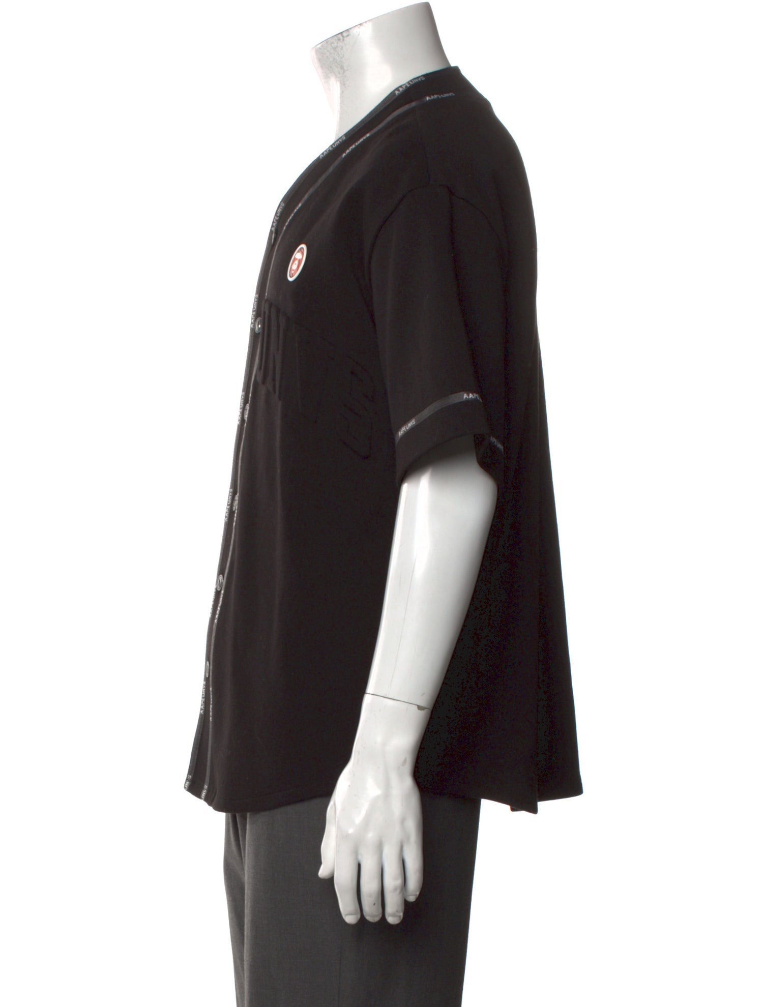 Aape by A Bathing Ape Logo Jersey Graphic Print Shirt