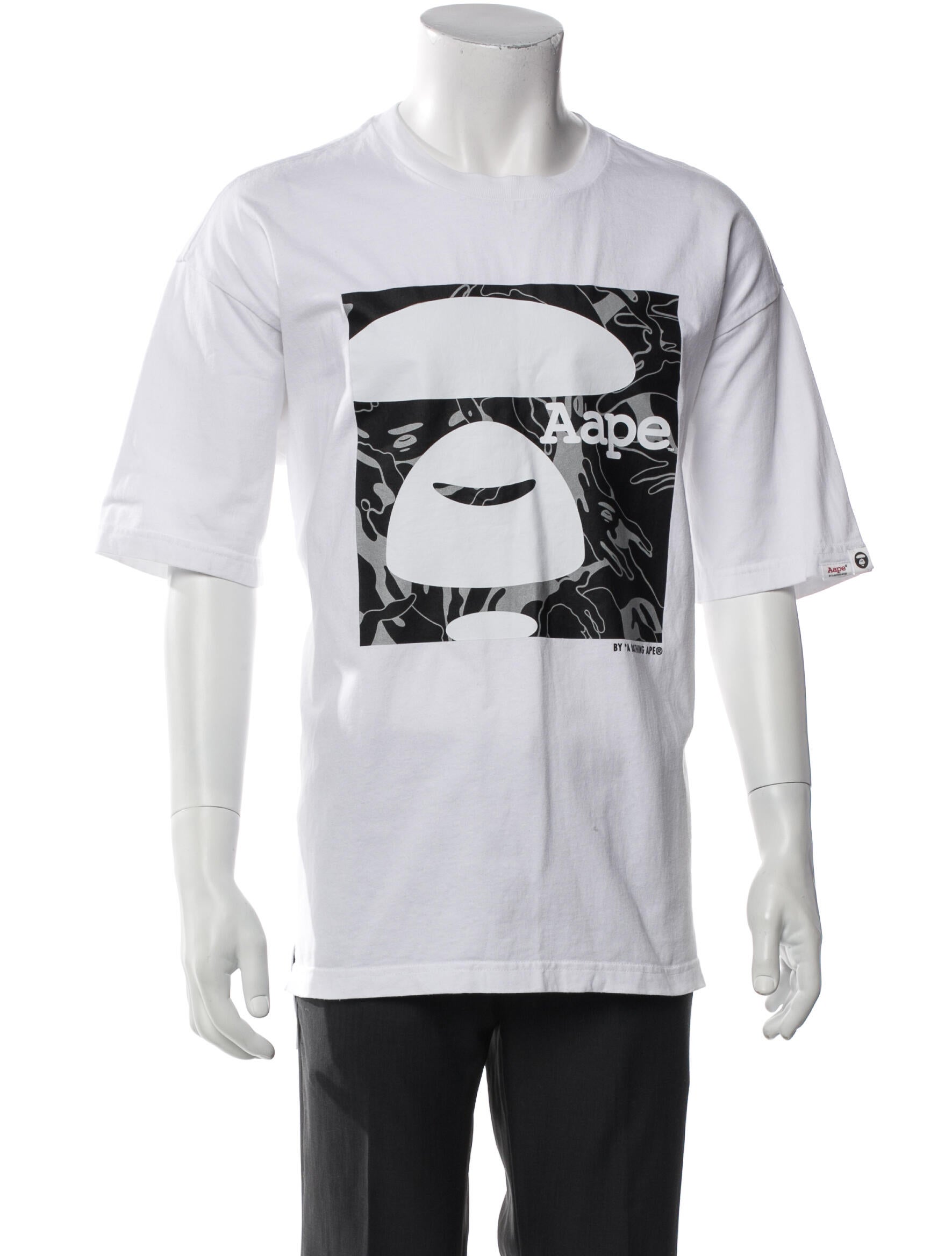 Aape by A Bathing Ape Graphic Print Crew Neck T-Shirt