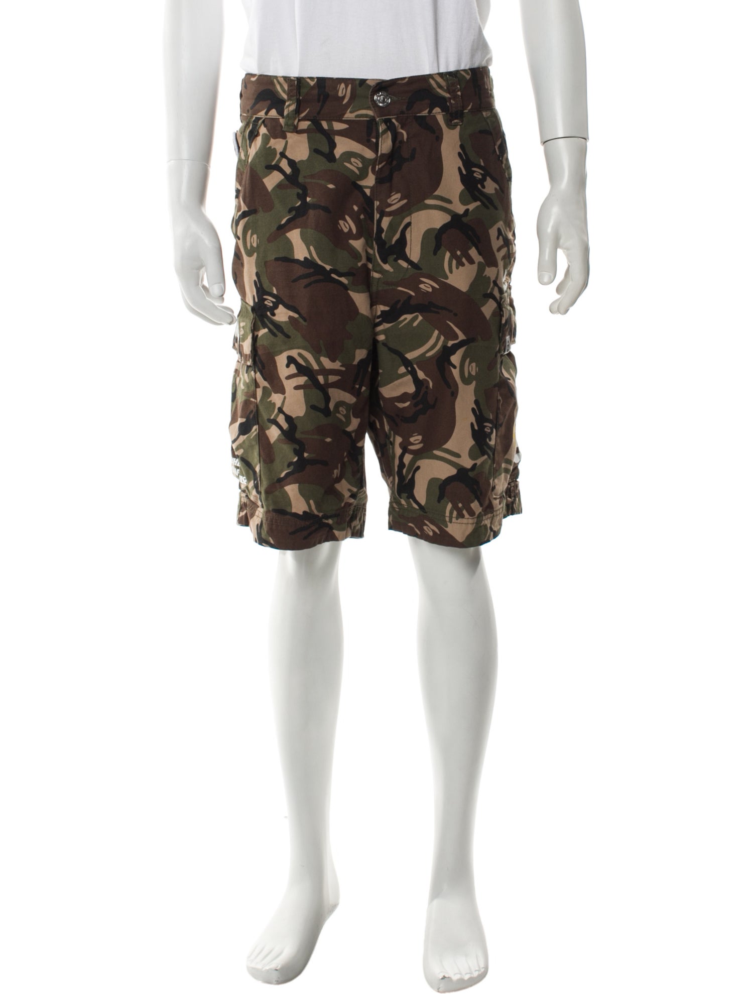 Aape by A Bathing Ape Camouflage Print Cargo Shorts