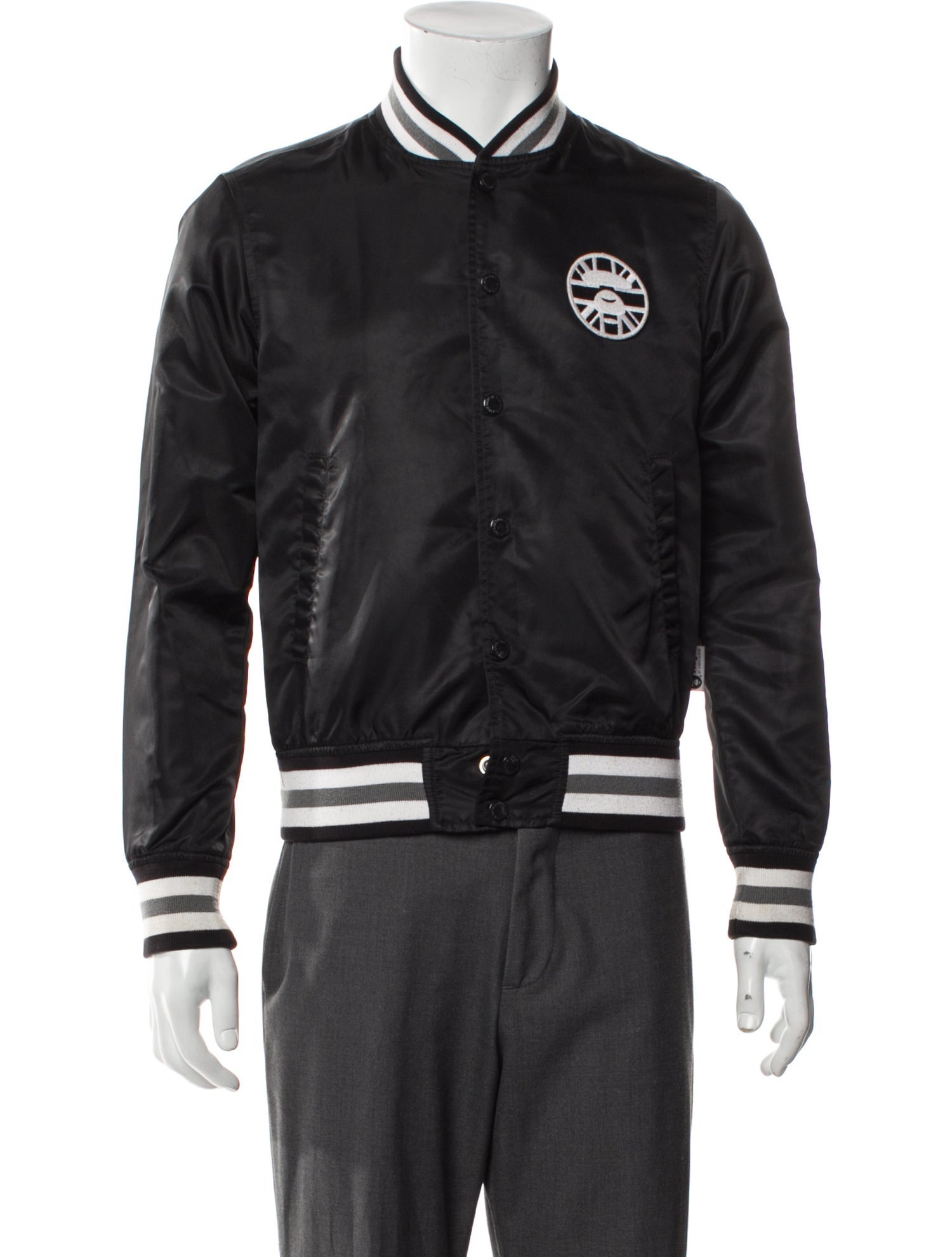 Aape by A Bathing Ape Logo Varsity Nylon Varsity Jacket