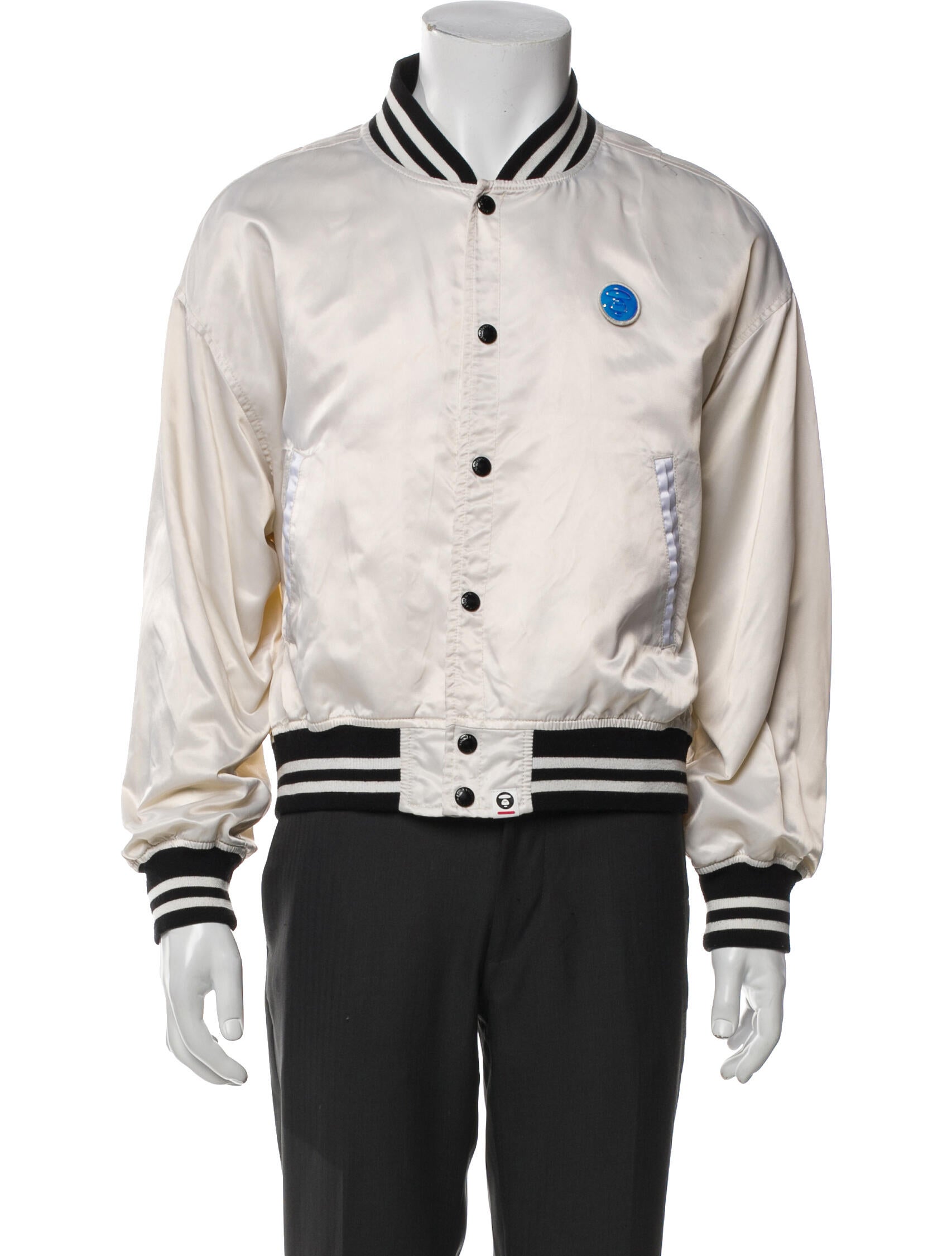 Aape by A Bathing Ape Striped Varsity Jacket