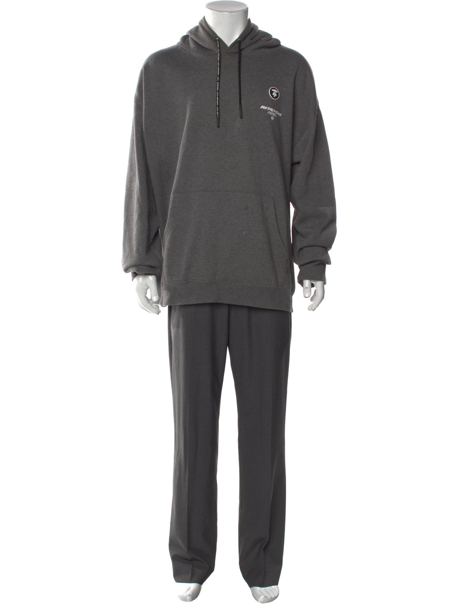 Aape by A Bathing Ape Graphic Print Crew Neck Hoodie