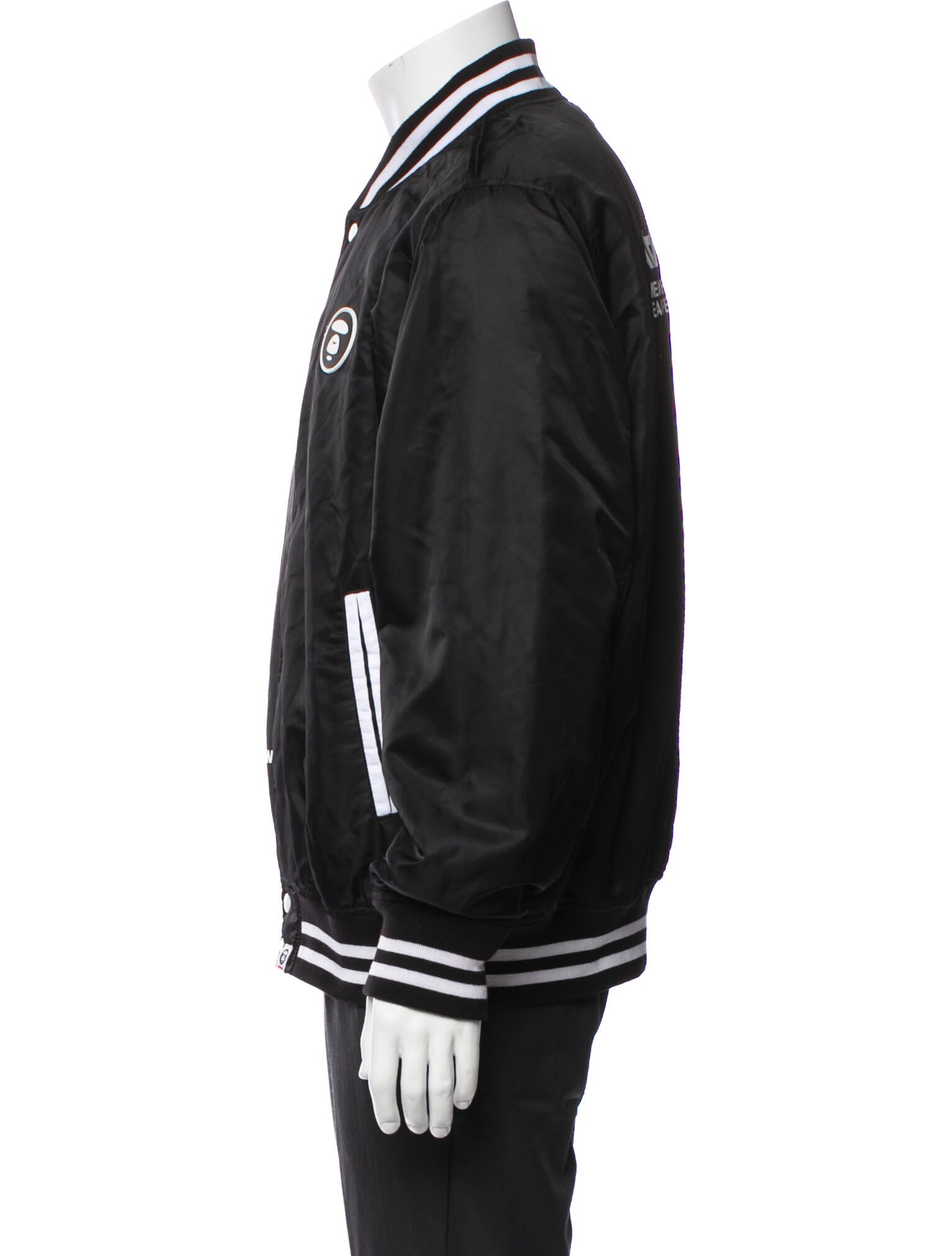 Aape by A Bathing Ape Striped Bomber Jacket