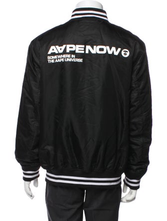 Aape by A Bathing Ape Striped Bomber Jacket