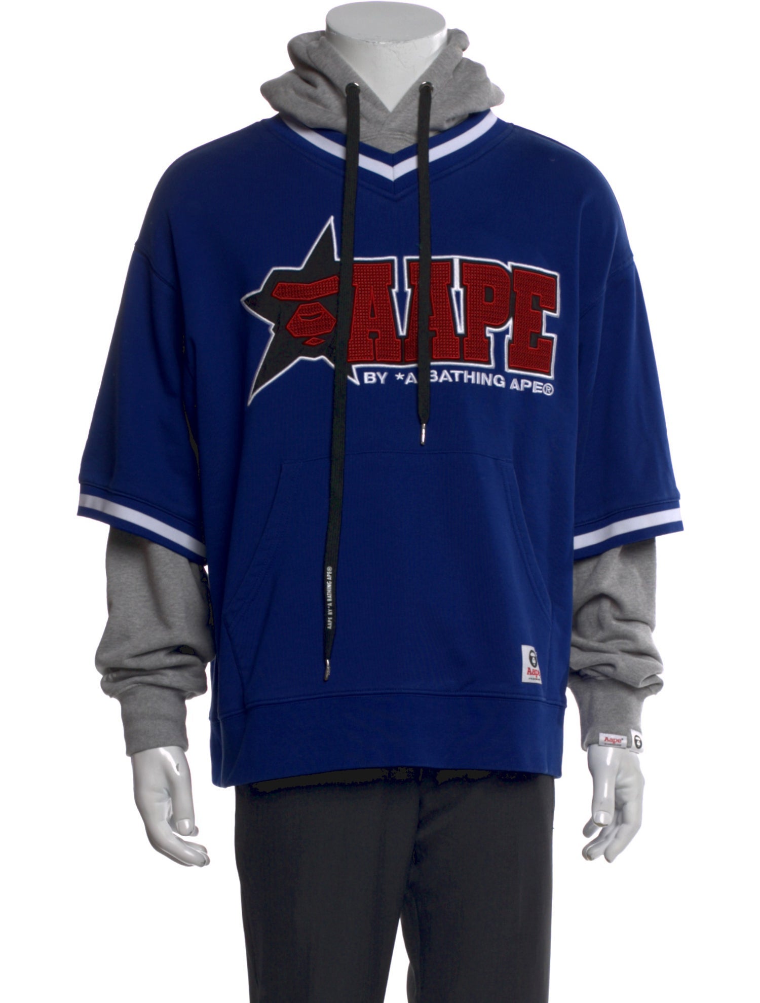 Aape by A Bathing Ape Graphic Print Crew Neck Hoodie