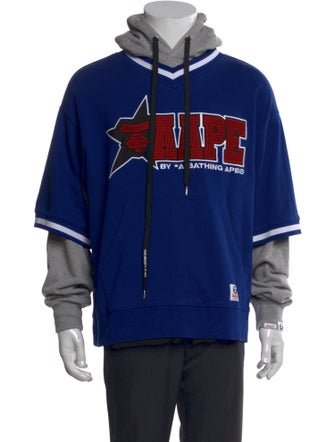 Aape by A Bathing Ape Graphic Print Crew Neck Hoodie