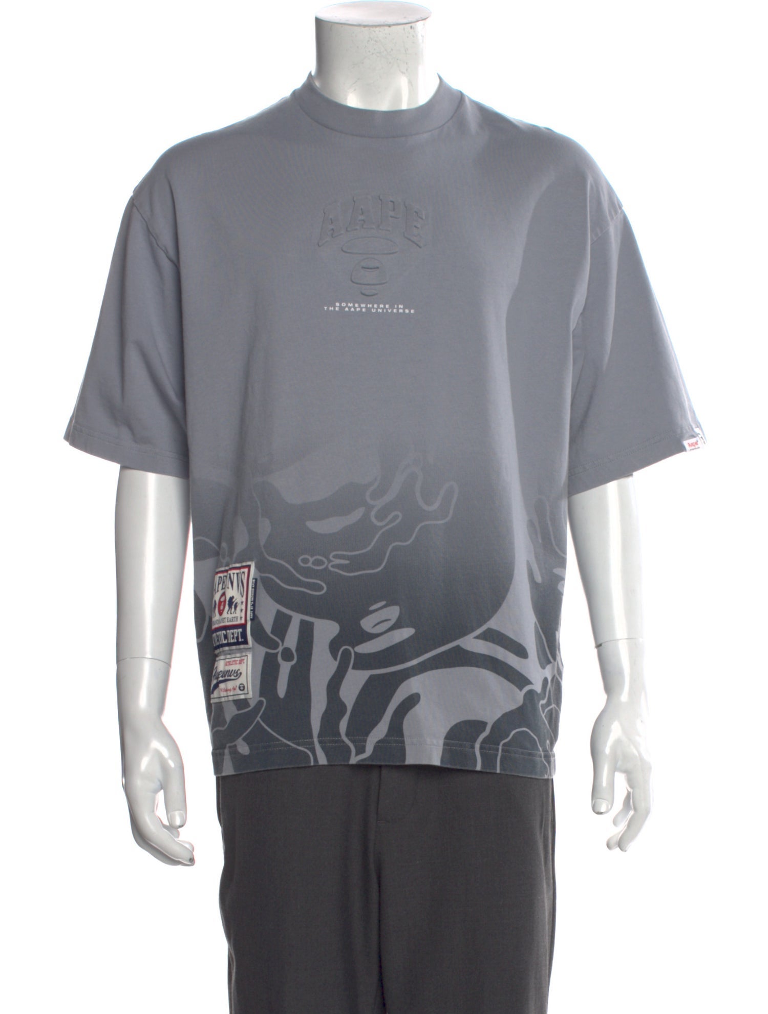 Aape by A Bathing Ape Graphic Print Crew Neck T-Shirt