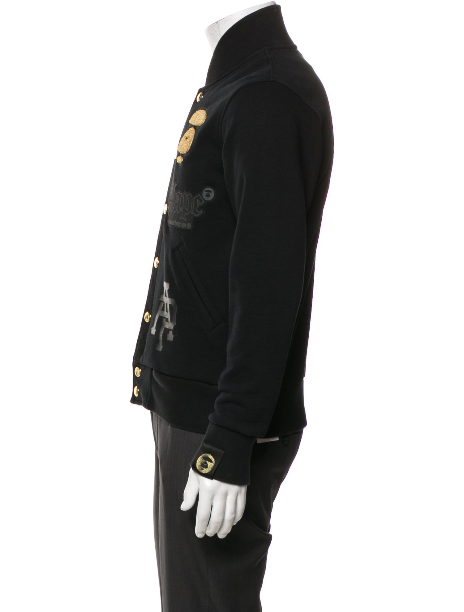 Aape by A Bathing Ape Varsity Graphic Print Varsity Jacket