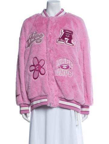 Aape by A Bathing Ape Jackets Appliqué Faux Fur Bomber Jacket XS