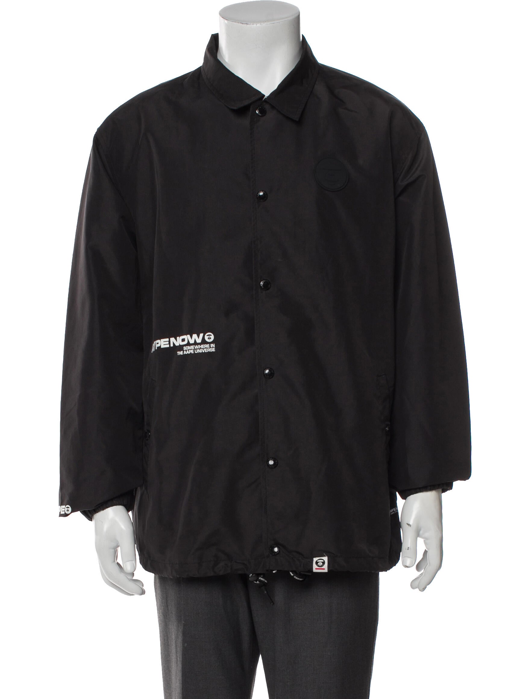 Aape by A Bathing Ape Logo Coaches Graphic Print Utility Jacket