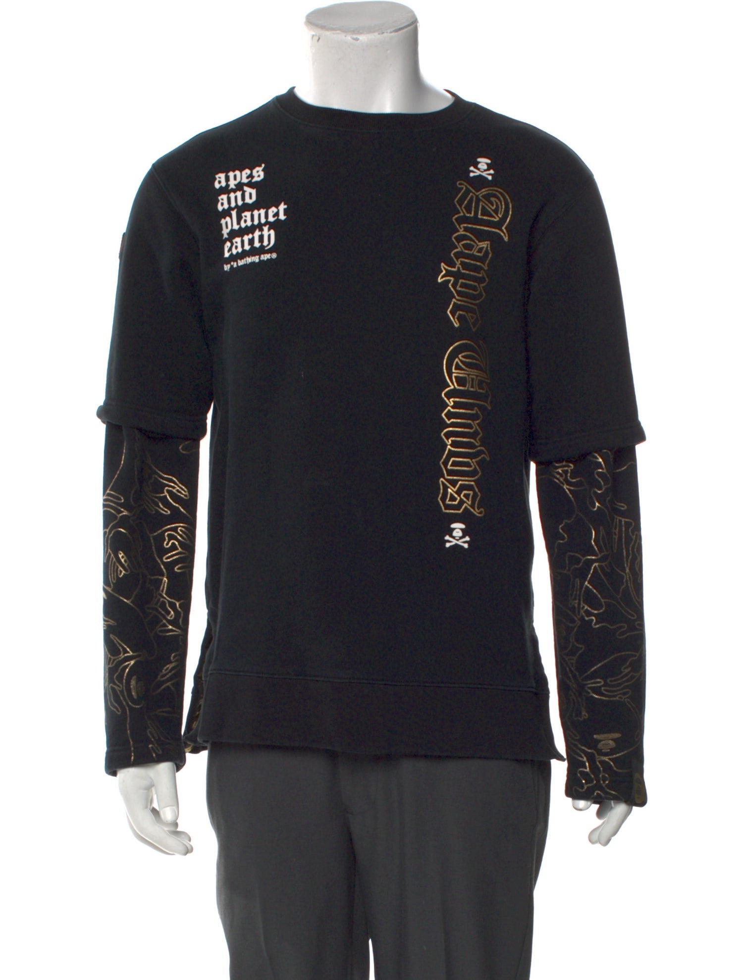 Aape by A Bathing Ape Graphic Print Crew Neck Sweatshirt