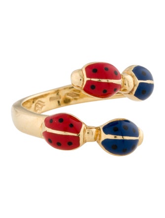 Aaron Basha 18K Ladybug Band