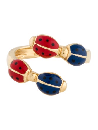 Aaron Basha 18K Ladybug Band