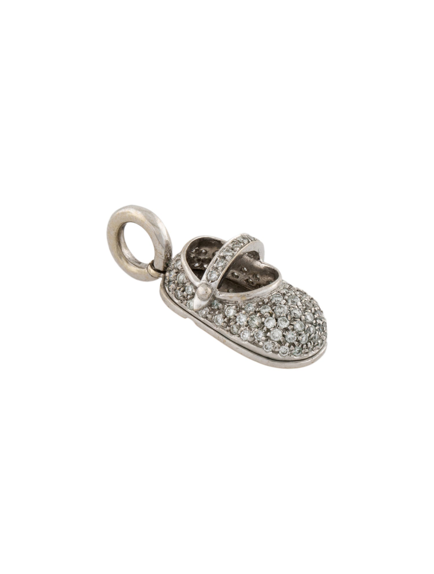 Aaron Basha 18K Diamond Baby Shoe Charm