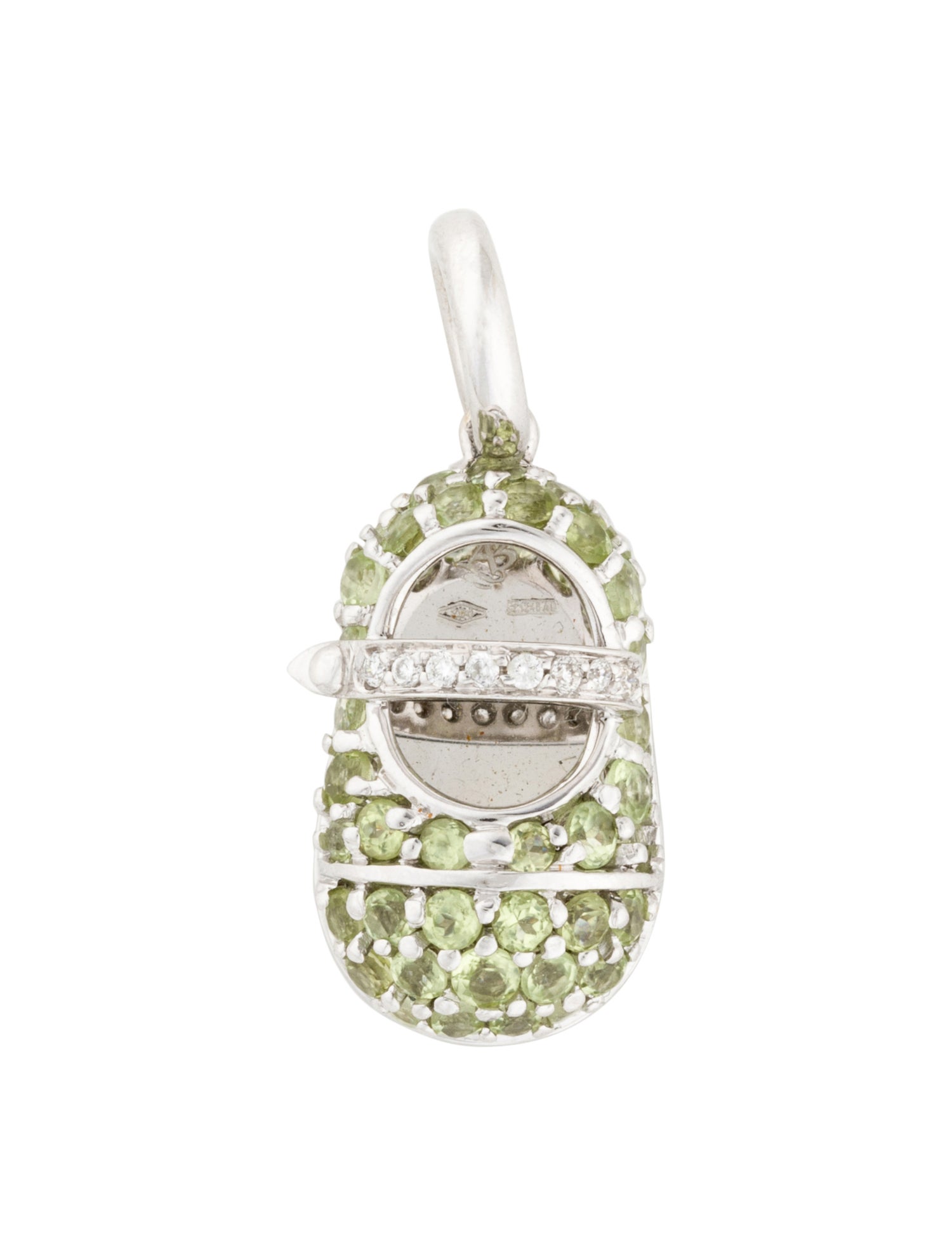 Aaron Basha 18K Peridot & Diamond Baby Shoe