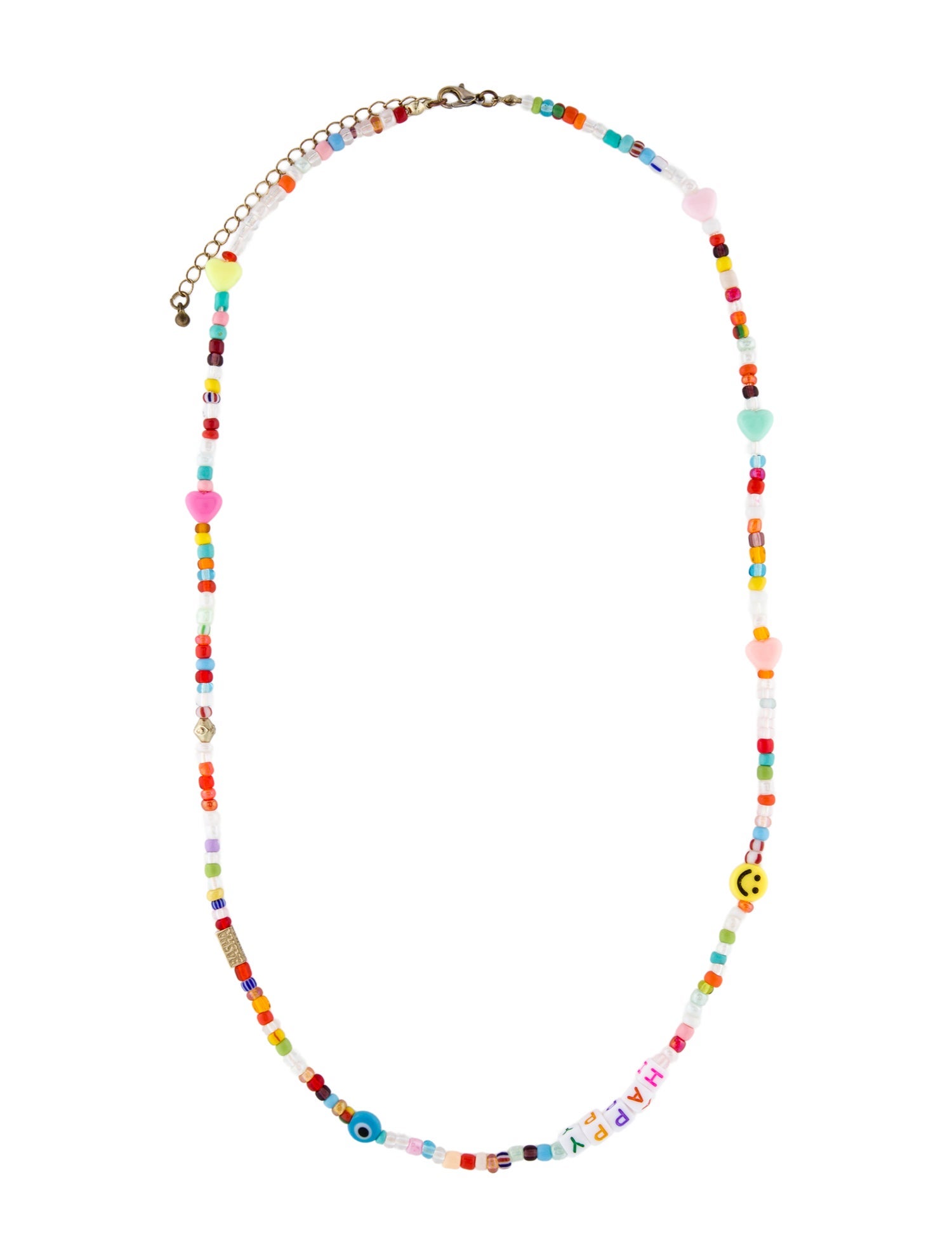 Aaron Basha Colorful Beaded Happy Necklace