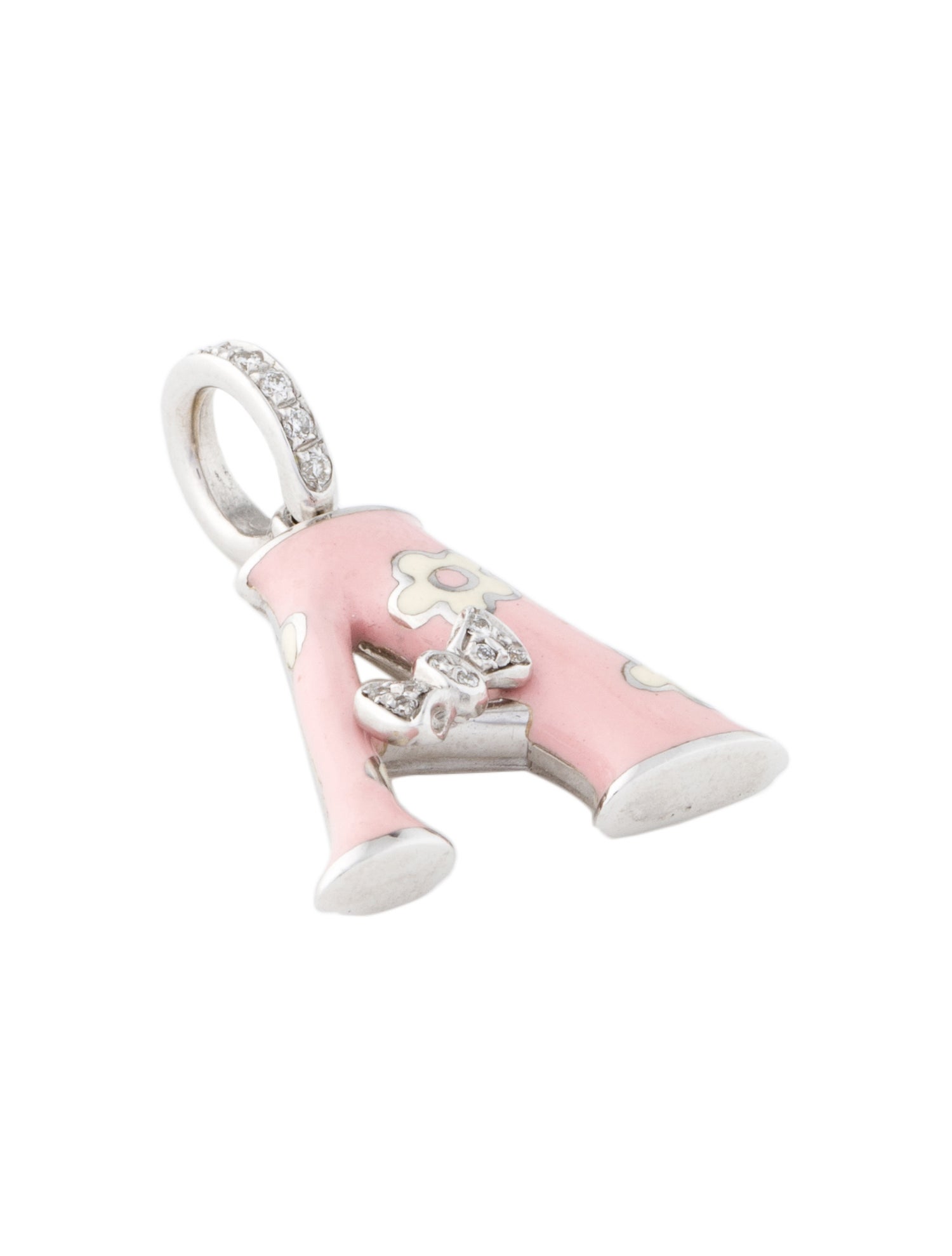 Aaron Basha 18K Diamond 'A' Initial Charm