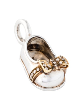 Aaron Basha 18K Diamond Ballet Shoe Charm