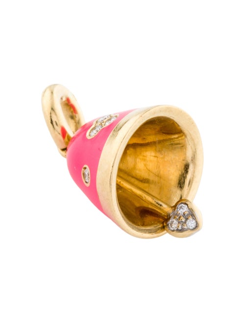 Aaron Basha 18K Diamond & Enamel Bell Charm