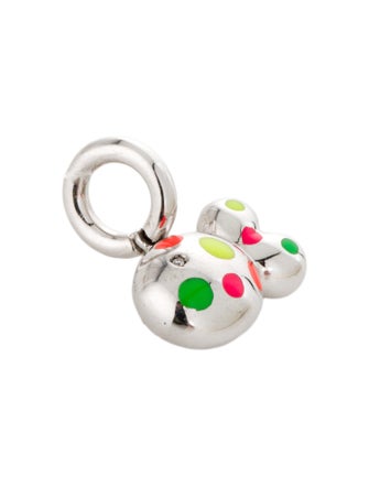 Aaron Basha 18K Diamond Enamel Bubble Fish Charm