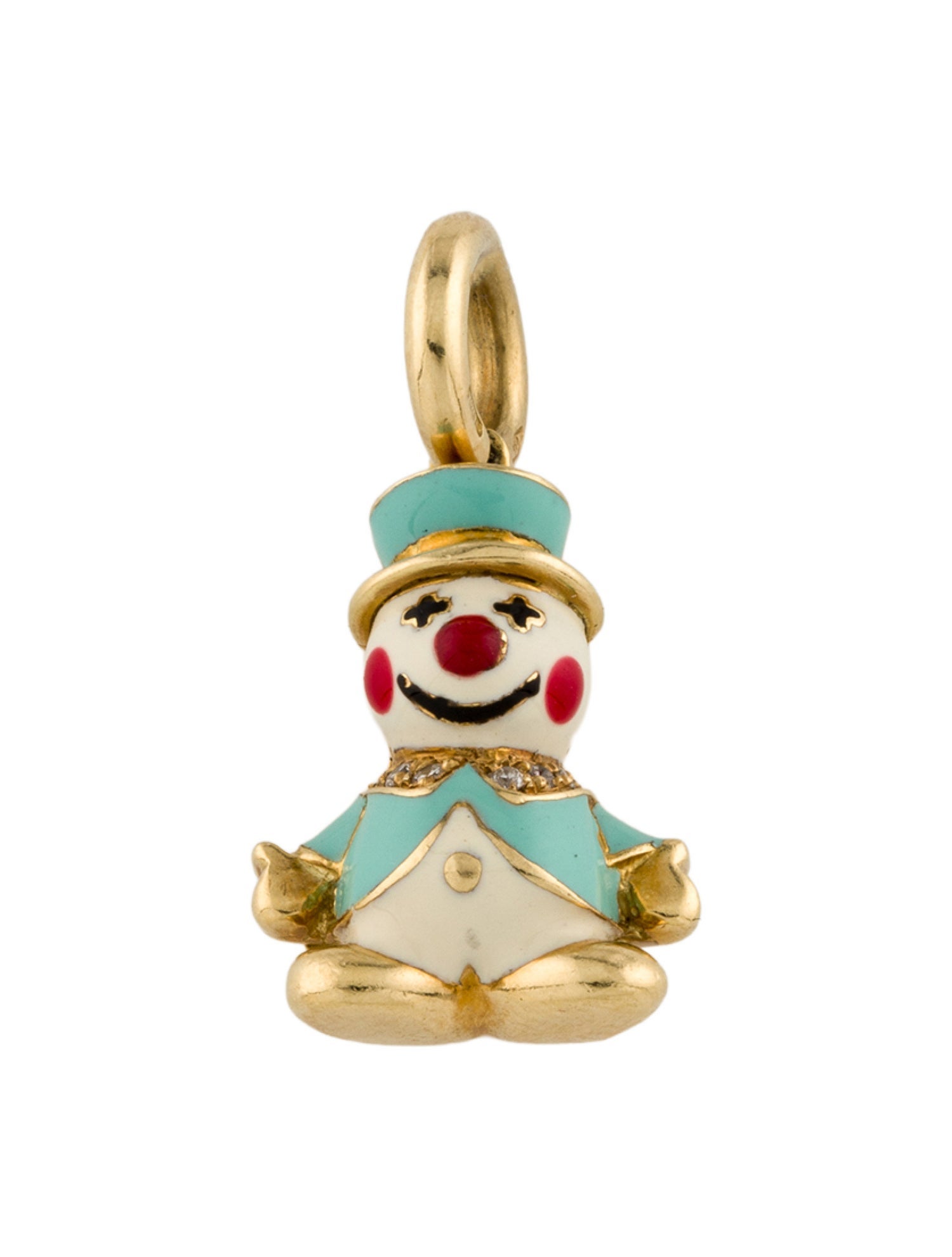 Aaron Basha 18K Diamond Snowman Charm