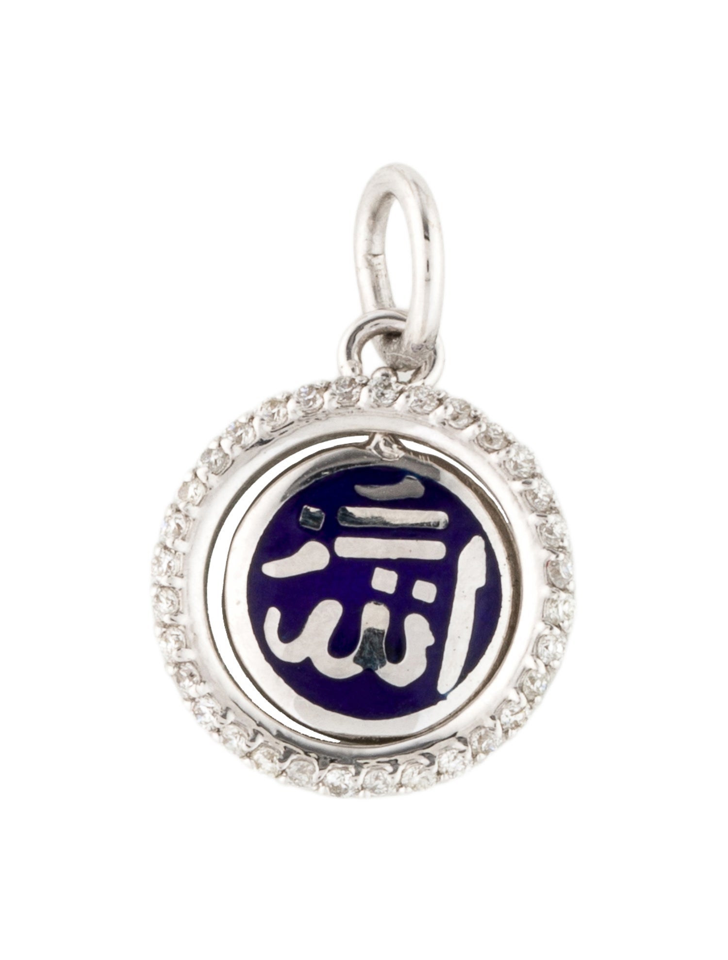 Aaron Basha 18K Diamond & Enamel Evil Eye Charm
