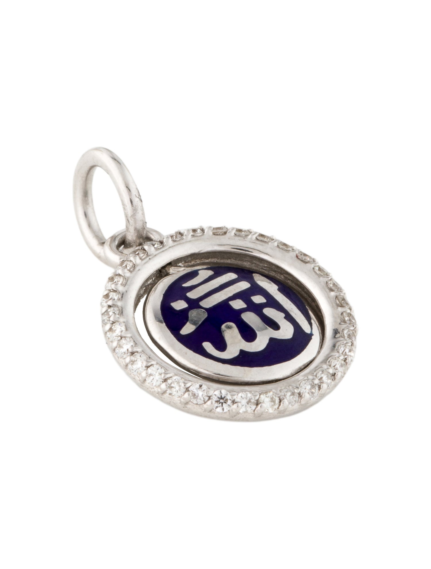 Aaron Basha 18K Diamond & Enamel Evil Eye Charm