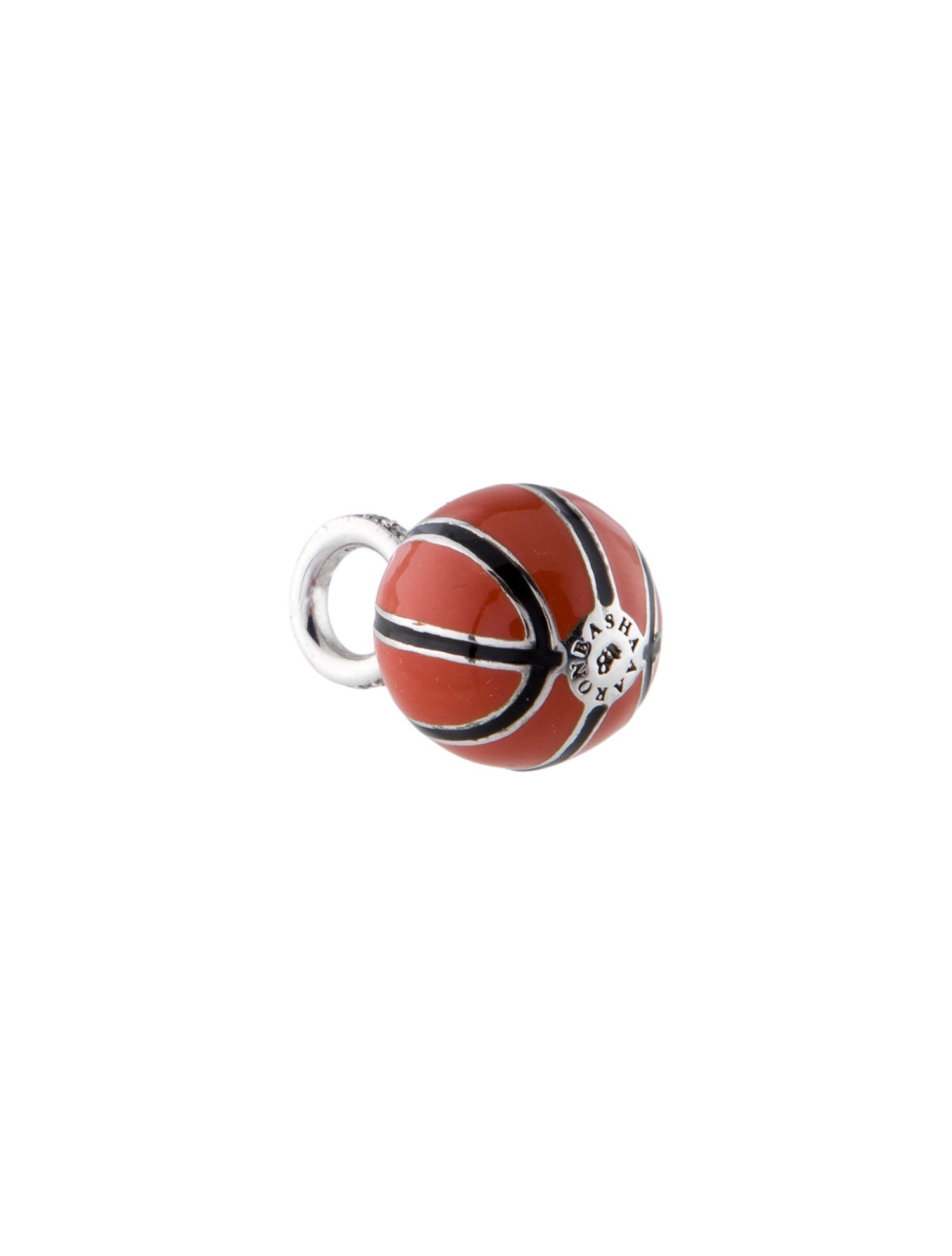 Aaron Basha 18K Diamond & Enamel Basketball Pendant