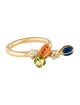Aaron Basha 18K Diamond & Enamel Double Ladybug Drop Ring