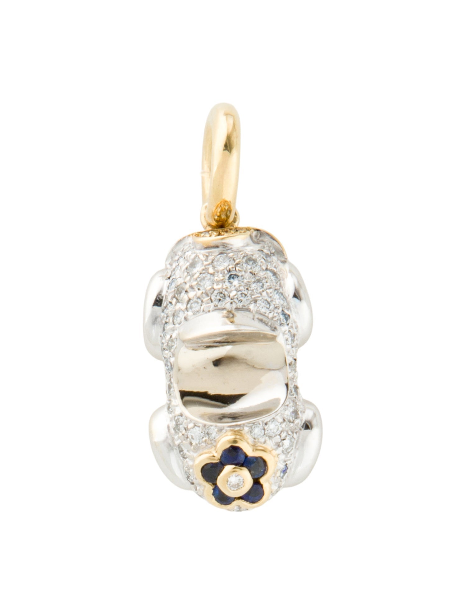 Aaron Basha 18K Diamond & Sapphire Car Charm