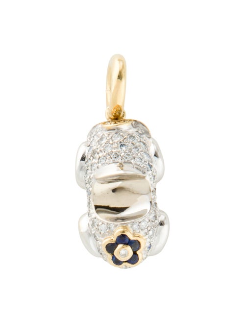 Aaron Basha 18K Diamond & Sapphire Car Charm